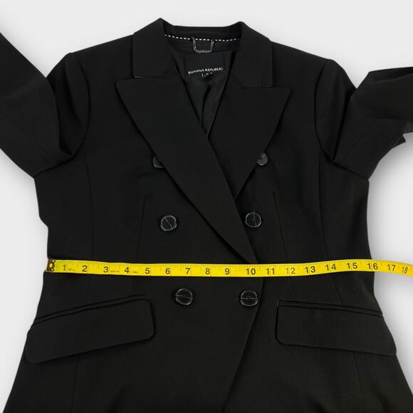 Banana Republic Black Double Breasted Blazer Size 6 - Picture 8 of 8